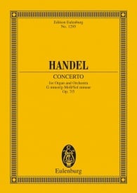 Handel: Organ concerto No. 11 G minor Opus 7/5 HWV 310 (Study Score) published by Eulenburg